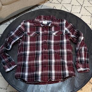 American Eagle Outfitters Maroon Plaid Shirt